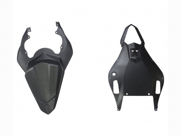Billige Yamaha YZF 600 R6 Motorrad Verkleidung 2006-2007 - Matt Schwarz Silber Flamme