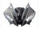 Billige Yamaha YZF 600 R6 Motorrad Verkleidung 2006-2007 - Matt Schwarz Silber Flamme