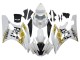 Billige Yamaha YZF 600 R6 Motorrad Verkleidung 2006-2007 - Weiss Gold Schwarz Fiat
