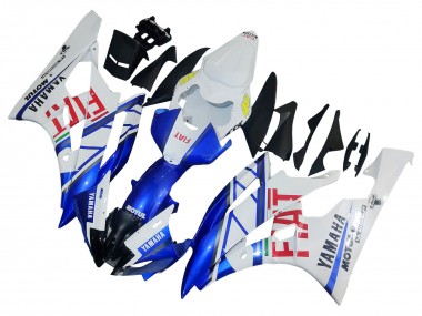 Billige Yamaha YZF 600 R6 Motorrad Verkleidung 2006-2007 - Weiss Blau Rot Fiat Motul Michelin