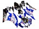 Billige Yamaha YZF 600 R6 Motorrad Verkleidung 2006-2007 - Weiss Blau Schwarz Fimer Volvo Yamalube Sterilgarda