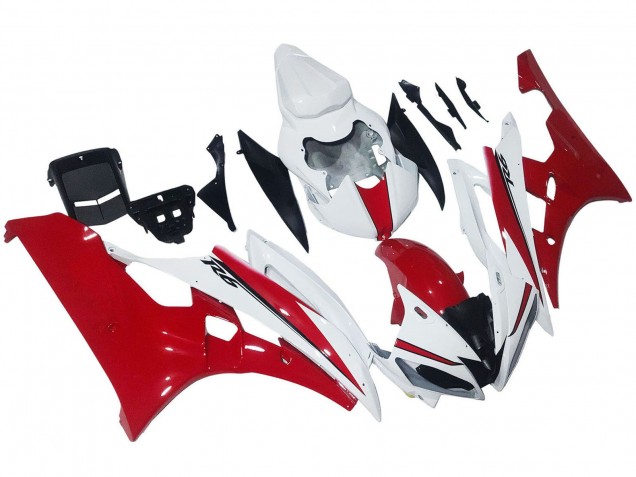 Billige Yamaha YZF 600 R6 Motorrad Verkleidung 2006-2007 - Weiss Rot