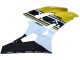 Billige Yamaha YZF 600 R6 Motorrad Verkleidung 2006-2007 - Gelb Weiss Glanzendes Schwarz Motul