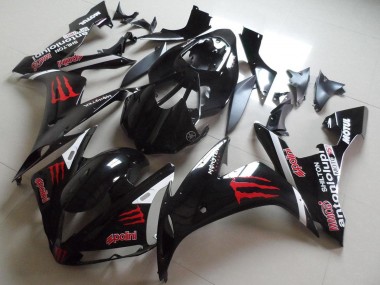 Billige Yamaha YZF R1 Motorrad Verkleidung 2004-2006 - Glanzendes Schwarz Rot Monster