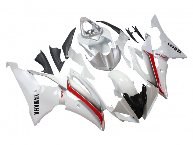Billige Yamaha YZF 600 R6 Motorrad Verkleidung 2008-2016 - Weiss Rot