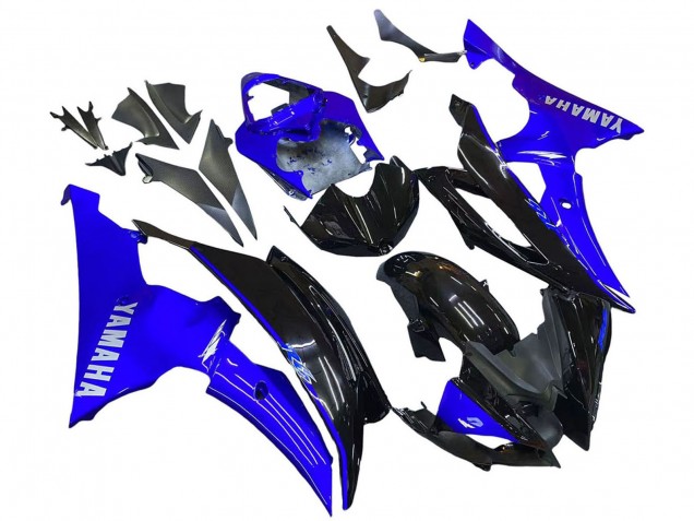 Billige Yamaha YZF 600 R6 Motorrad Verkleidung 2008-2016 - Blau Glanzendes Schwarz