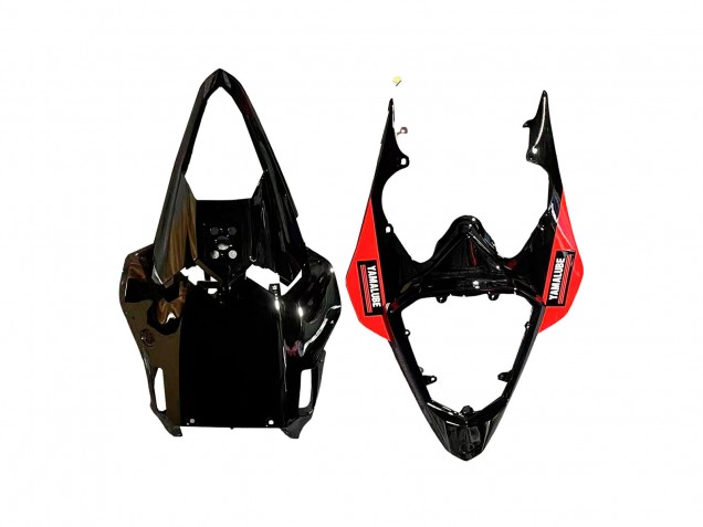Billige Yamaha YZF 600 R6 Motorrad Verkleidung 2008-2016 - Rot Glanzendes Schwarz Denso Yamalube 21