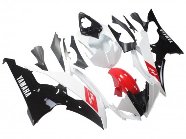 Billige Yamaha YZF 600 R6 Motorrad Verkleidung 2008-2016 - Weiss Rot Glanzendes Schwarz