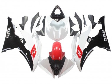 Billige Yamaha YZF 600 R6 Motorrad Verkleidung 2008-2016 - Weiss Rot Glanzendes Schwarz