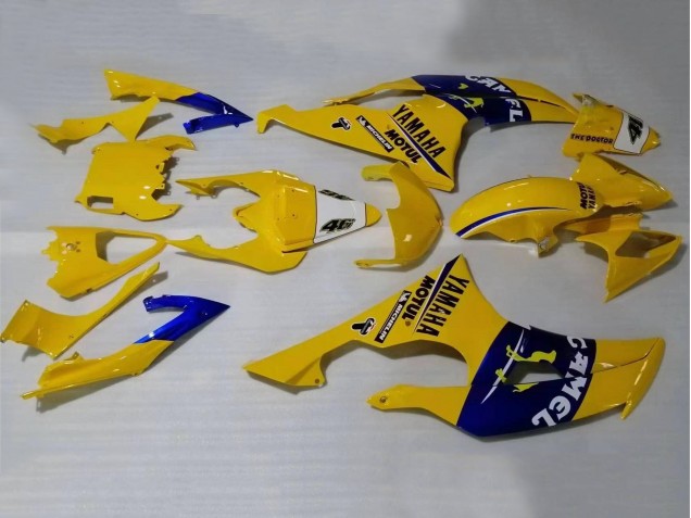 Billige Yamaha YZF 600 R6 Motorrad Verkleidung 2008-2016 - Gelb Blau Kamel Motul Michelin