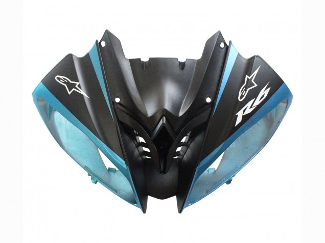 Billige Yamaha YZF 600 R6 Motorrad Verkleidung 2008-2016 - Hellblau Matt Schwarz Petronas ENEOS
