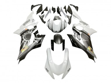 Billige Yamaha YZF 600 R6 Motorrad Verkleidung 2017-2025 - Weiss Grau Matt Schwarz ENEOS Semakin Didepan