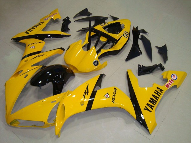 Billige Yamaha YZF R1 Motorrad Verkleidung 2004-2006 - Gelb Glanzendes Schwarz