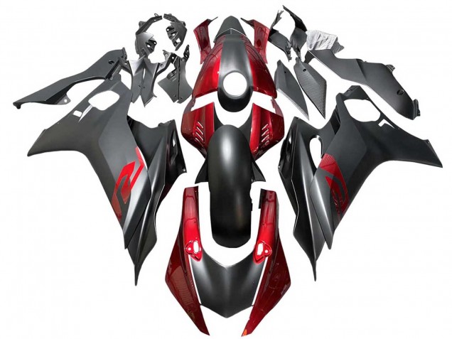 Billige Yamaha YZF 600 R6 Motorrad Verkleidung 2017-2023 - Rot Matt Schwarz