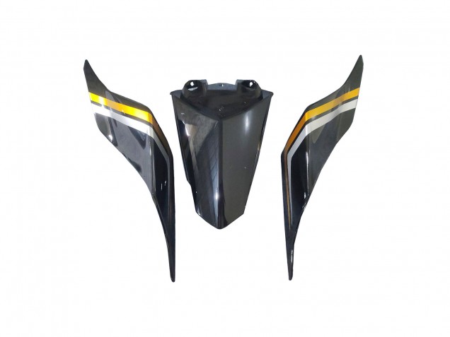 Billige Yamaha YZF 600 R6 Motorrad Verkleidung 2017-2023 - Gold Schwarz Carbonfaser