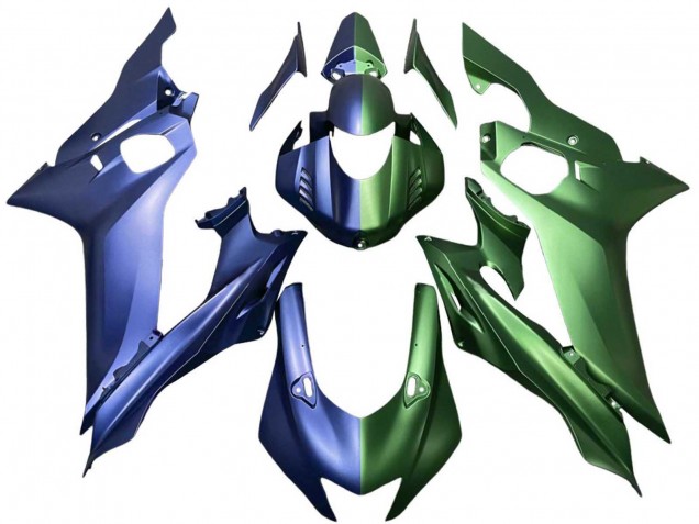 Billige Yamaha YZF 600 R6 Motorrad Verkleidung 2017-2023 - Blau Grun