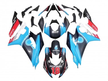 Billige Yamaha YZF 600 R6 Motorrad Verkleidung 2017-2025 - Weiss Blau Rot Schwarz Petronas 18