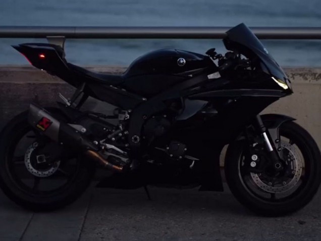 Billige Yamaha YZF 600 R6 Motorrad Verkleidung 2017-2023 - Glanzendes Schwarz