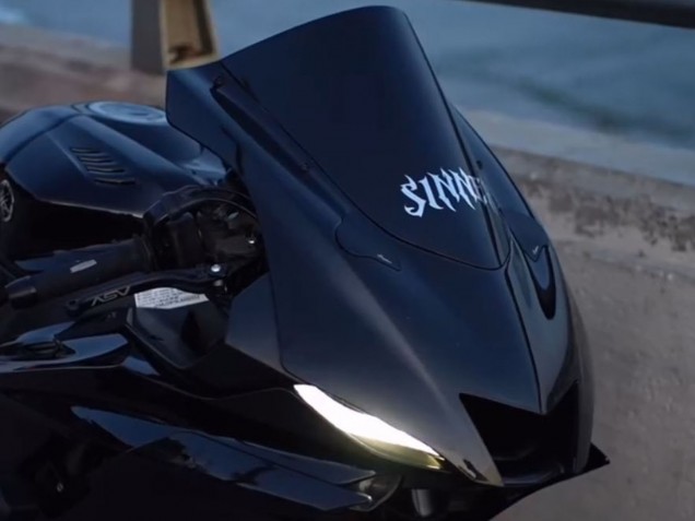 Billige Yamaha YZF 600 R6 Motorrad Verkleidung 2017-2023 - Glanzendes Schwarz