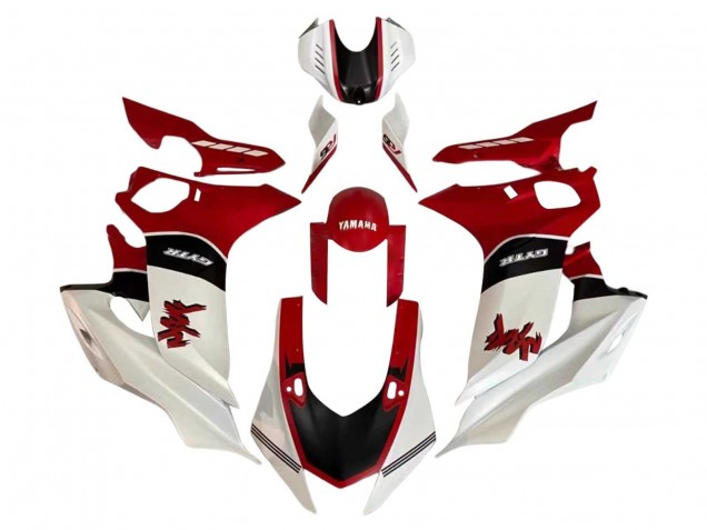 Billige Yamaha YZF 600 R6 Motorrad Verkleidung 2017-2025 - Weiss Rot Schwarz