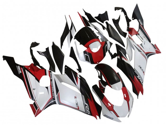 Billige Yamaha YZF 600 R6 Motorrad Verkleidung 2017-2025 - Weiss Rot Schwarz Semakin Didepan