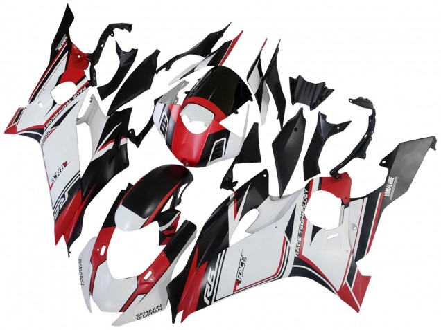 Billige Yamaha YZF 600 R6 Motorrad Verkleidung 2017-2025 - Weiss Rot Schwarz Semakin Didepan
