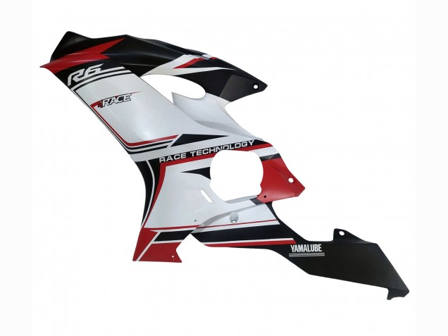 Billige Yamaha YZF 600 R6 Motorrad Verkleidung 2017-2025 - Weiss Rot Schwarz Semakin Didepan