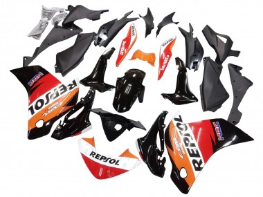 Billige Honda CBR250RR Motorrad Verkleidung 2011-2015 - Orange Weiss Rot Schwarz Glanzendes HRC Repsol
