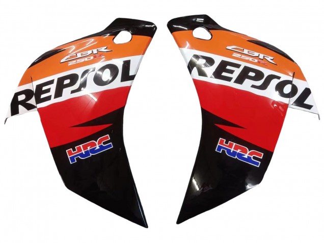 Billige Honda CBR250RR Motorrad Verkleidung 2011-2015 - Orange Weiss Rot Schwarz Glanzendes HRC Repsol