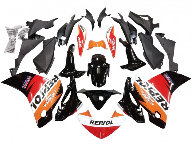 Billige Honda CBR250RR Motorrad Verkleidung 2011-2015 - Orange Weiss Rot Schwarz Glanzendes HRC Repsol