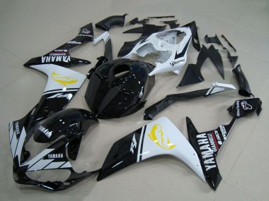 Billige Yamaha YZF R1 Motorrad Verkleidung 2007-2008 - Weiss Schwarz Gelb Dolphin