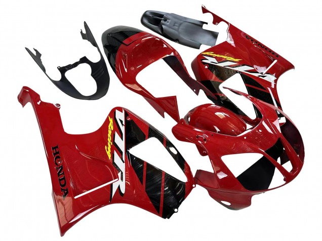 Billige Honda VTR1000 Motorrad Verkleidung 2000-2006 - Rot Schwarz Streifen Rennen