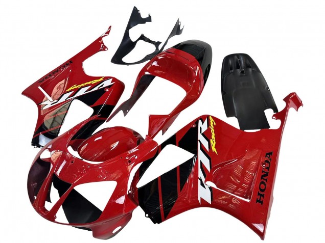 Billige Honda VTR1000 Motorrad Verkleidung 2000-2006 - Rot Schwarz Streifen Rennen