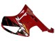 Billige Honda VTR1000 Motorrad Verkleidung 2000-2006 - Rot Schwarz Streifen Rennen