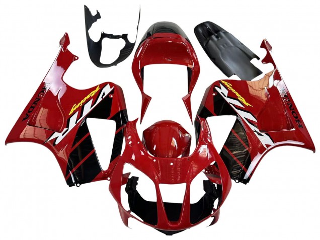 Billige Honda VTR1000 Motorrad Verkleidung 2000-2006 - Rot Schwarz Streifen Rennen