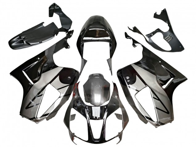 Billige Honda VTR1000 Motorrad Verkleidung 2000-2006 - Silber Glanzendes Schwarz