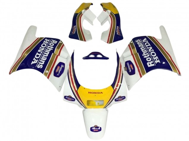 Billige Honda NSR250R Motorrad Verkleidung 1988-1989 - Weiss Gelb Blau Rothmans