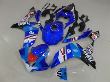 Billige Yamaha YZF R1 Motorrad Verkleidung 2007-2008 - Blau Weiss Rot Schwarz