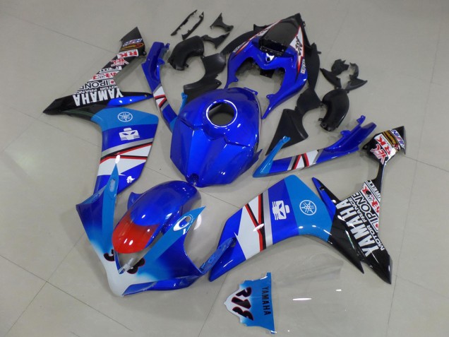Billige Yamaha YZF R1 Motorrad Verkleidung 2007-2008 - Blau Weiss Rot Schwarz
