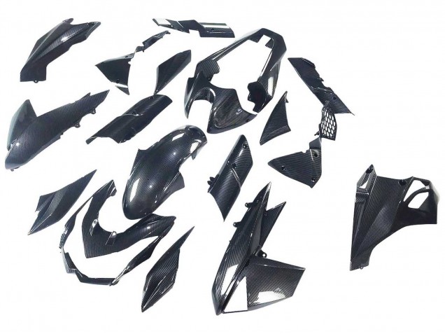 Billige Kawasaki Z1000 Motorrad Verkleidung 2010-2013 - Schwarze Carbonfaser