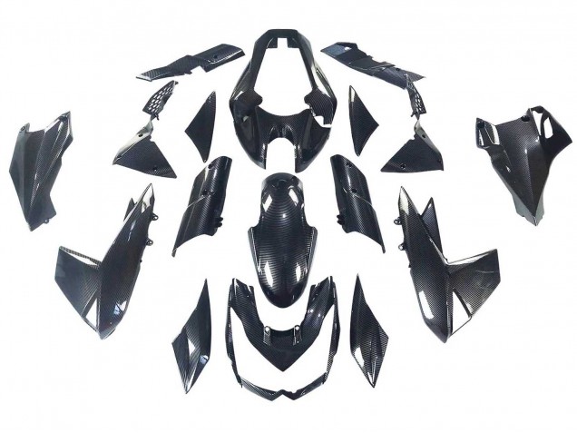 Billige Kawasaki Z1000 Motorrad Verkleidung 2010-2013 - Schwarze Carbonfaser