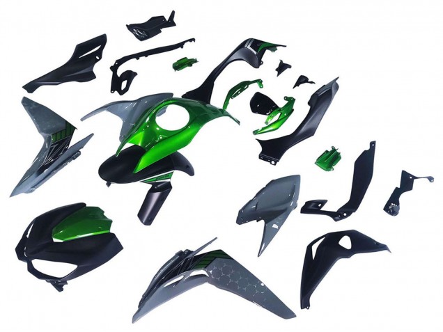 Billige Kawasaki Z1000 Motorrad Verkleidung 2014-2019 - Schwarz Grun Grau