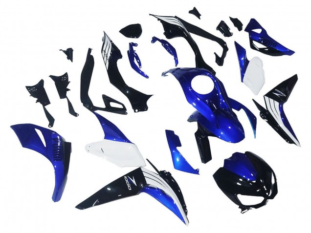 Billige Kawasaki Z1000 Motorrad Verkleidung 2014-2019 - Weiss Blau Schwarz