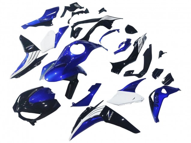 Billige Kawasaki Z1000 Motorrad Verkleidung 2014-2019 - Weiss Blau Schwarz