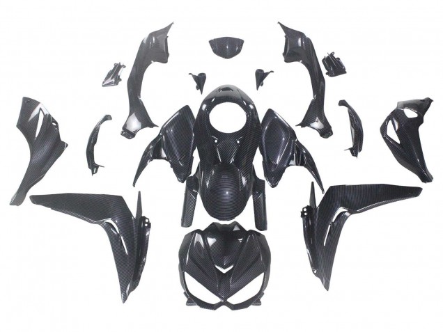 Billige Kawasaki Z1000 Motorrad Verkleidung 2014-2019 - Schwarze Carbonfaser