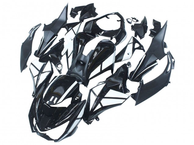 Billige Kawasaki Z1000 Motorrad Verkleidung 2014-2019 - Glanzendes Schwarz Matt Schwarz