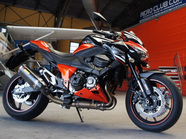 Billige Kawasaki Z1000 Motorrad Verkleidung 2014-2019 - Rot Weiss Orange Schwarz