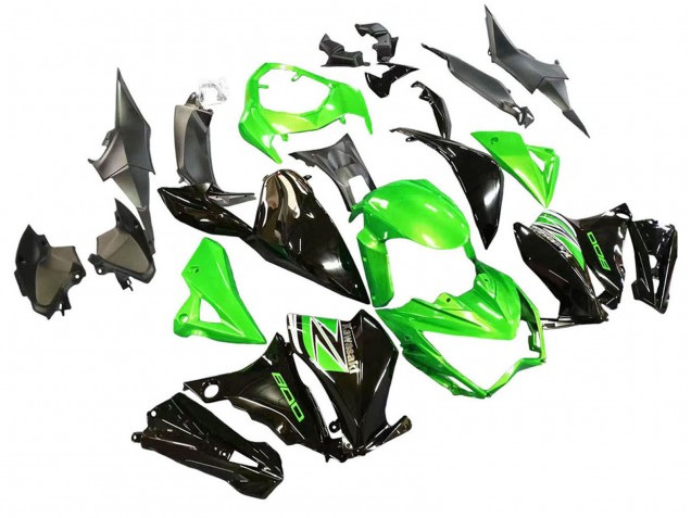 Billige Kawasaki Z800 Motorrad Verkleidung 2013-2018 - Grun Glanzendes Schwarz