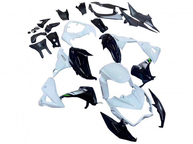 Billige Kawasaki Z800 Motorrad Verkleidung 2013-2018 - Weiss Glanzendes Schwarz Grun
