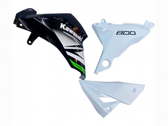 Billige Kawasaki Z800 Motorrad Verkleidung 2013-2018 - Weiss Glanzendes Schwarz Grun